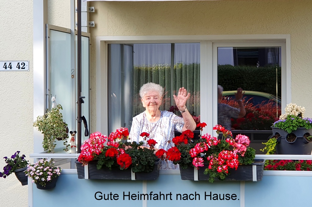 Gute Heimfahrt nach Hause.