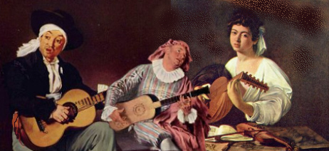 3 Gitarrenspieler Manet Watteau Carravagio