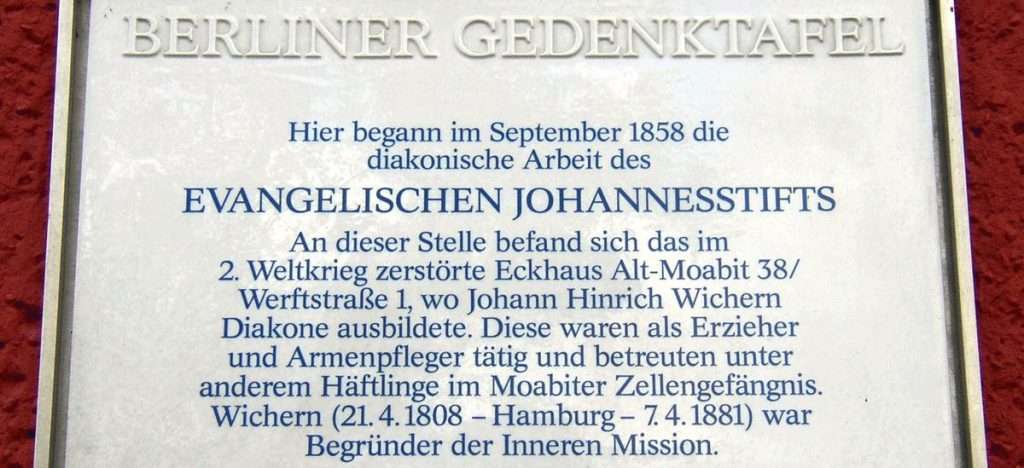 Wichern Gedenktafel in Berlin