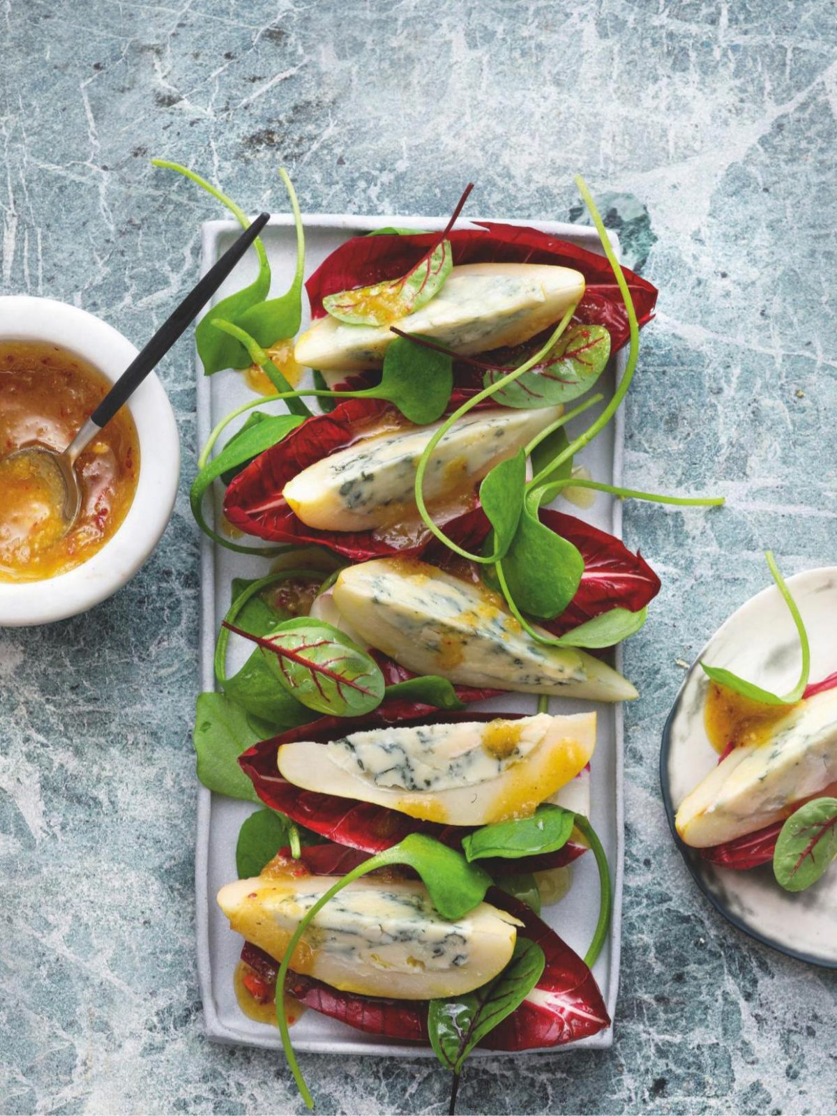 Birnen mit Roquefort