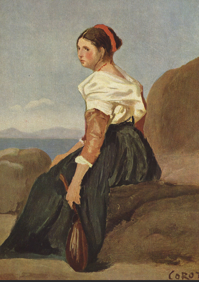 Corot Frau mit Mandoline