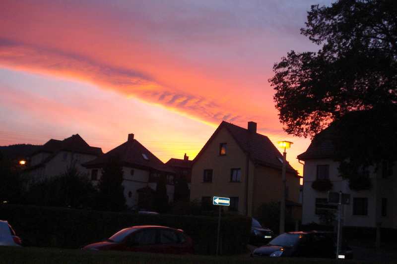 Sonnenuntergang im Oktober.