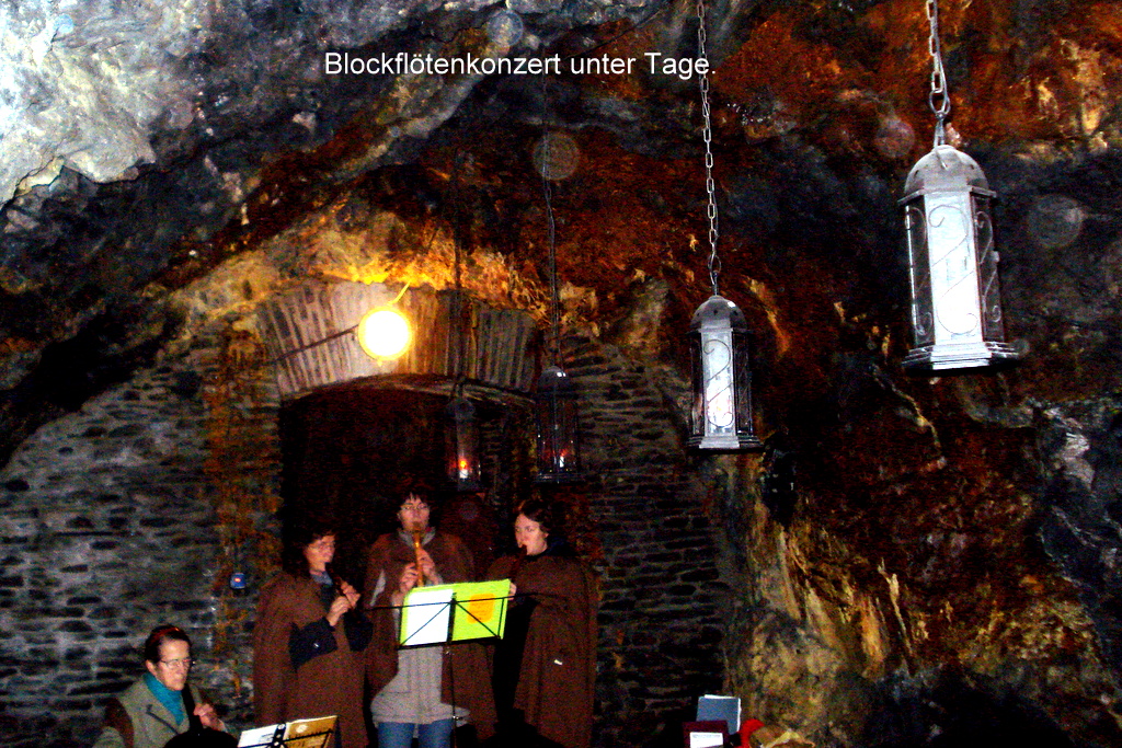Blockflötenkonzert unter Tage.