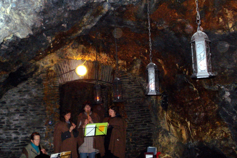 Blockflötenkonzert unter Tage.