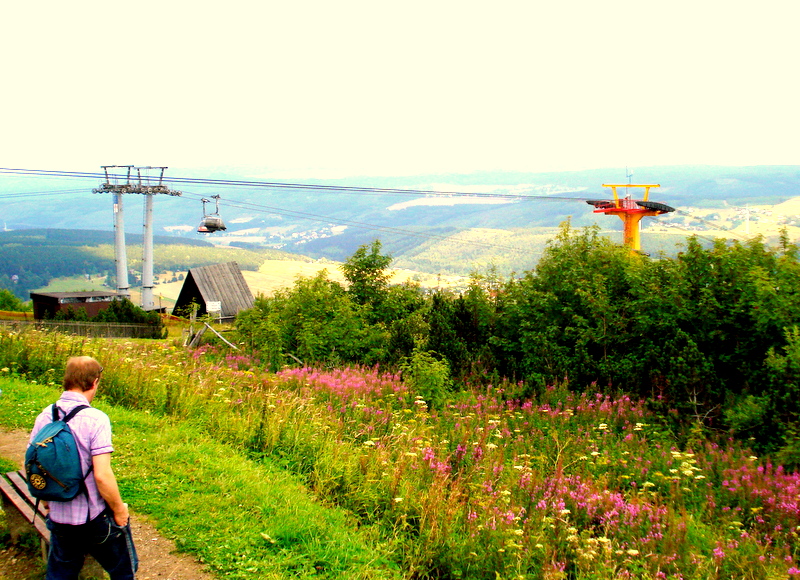 Seilbahn auf dem Fichtelberg.