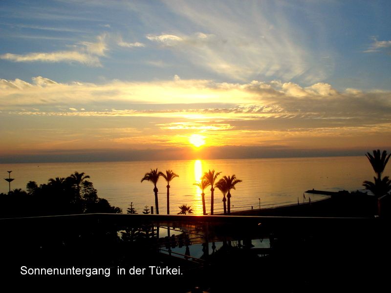 Sonnenuntergang  in der Türkei.