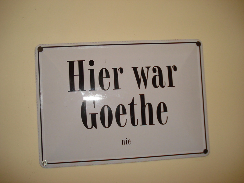 Wichtiger Hinweis im Klo im Cafe´Körting an der Saale in Remschütz.