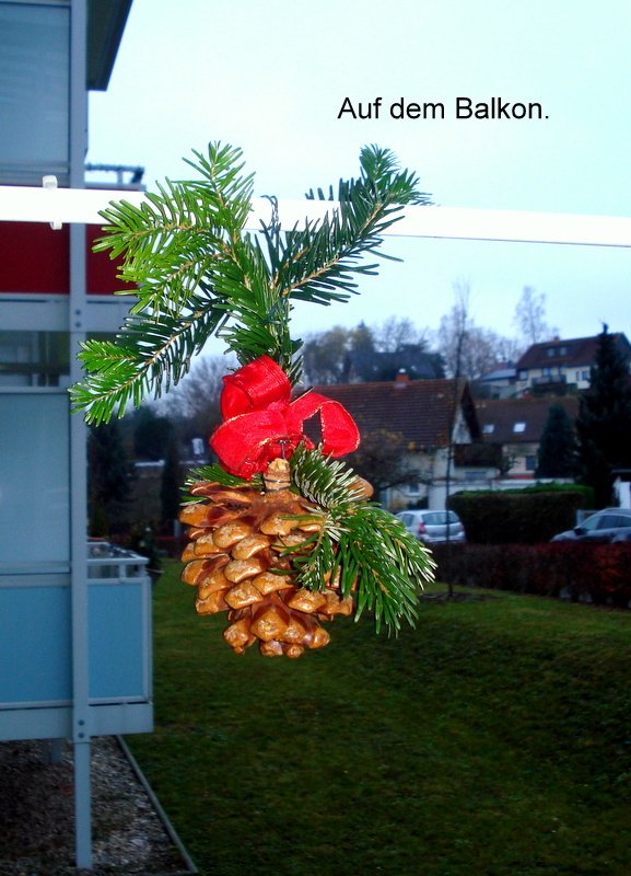 Auf dem Balkon.