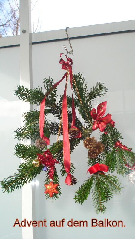 Advent auf dem Balkon.