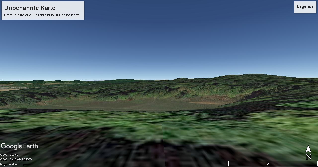 Krater Lebach D= 300 m Tiefe= 15 m 12.2.2021