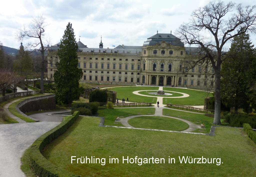 Frühling im Hofgarten in Würzburg.