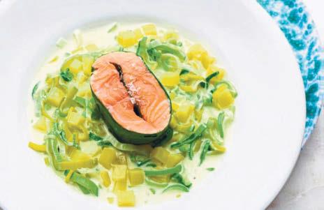 Saibling mit Bärlauch