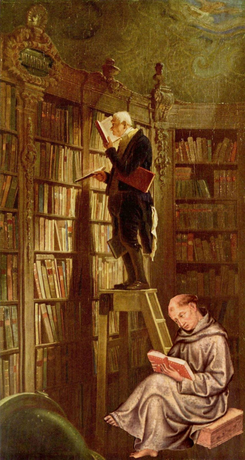 Spitzweg, Bücherwurm u.Mönch
