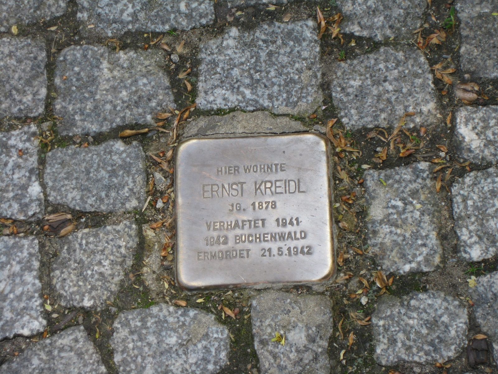 Stolperstein CDF-Straße, Haus Kreidl