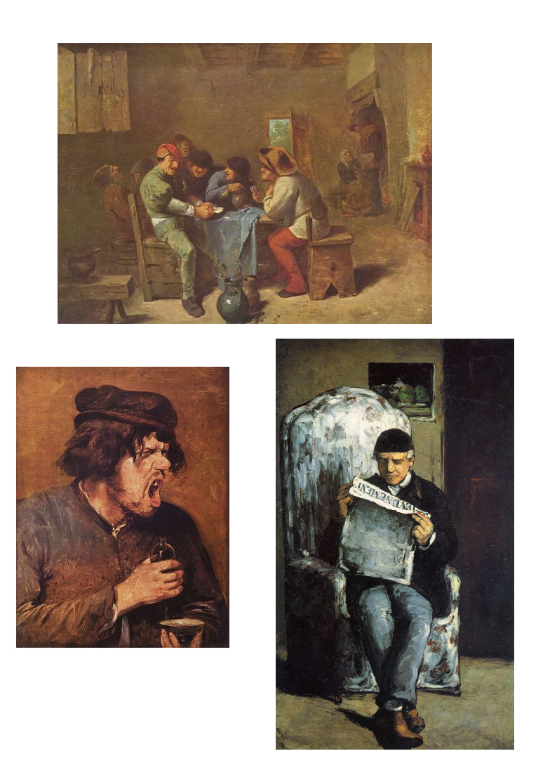 Zeitungsleser, Kartenspieler Wutkopf