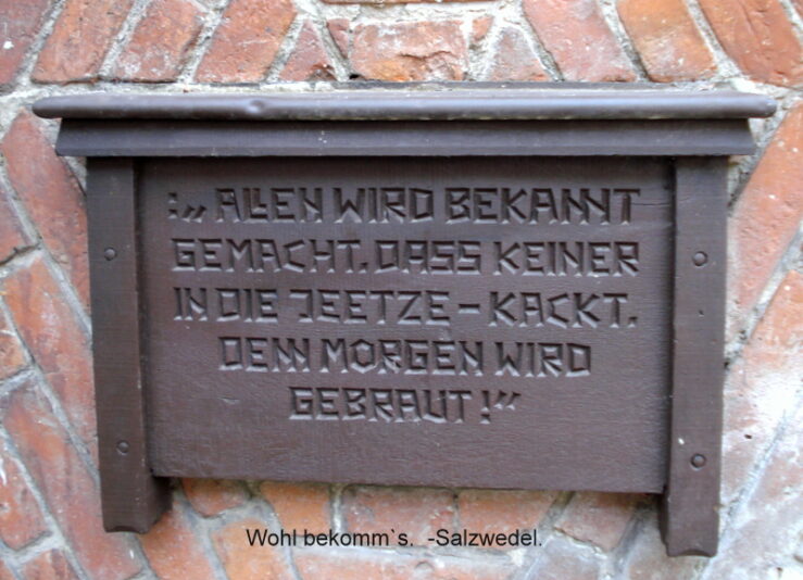 Wohl bekomm`s.  -Salzwedel.