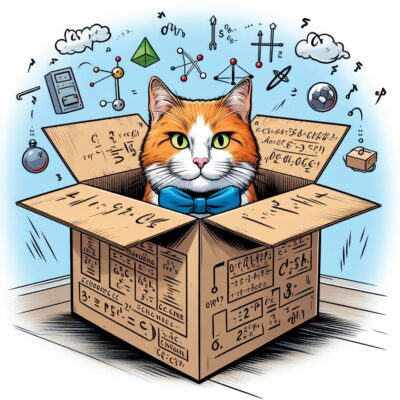 schroedingers cat in a box, comic art