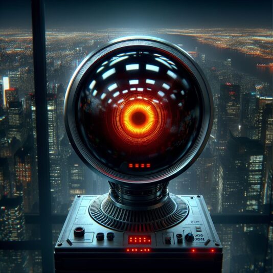 hal 9000 schaut den betrachter an, digital art 2