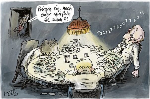 Bilder von den Haushaltsverhandlungen