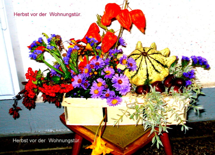 Herbst vor der  Wohnungstür.