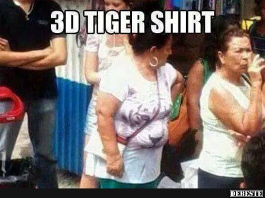 3D tiegershirt