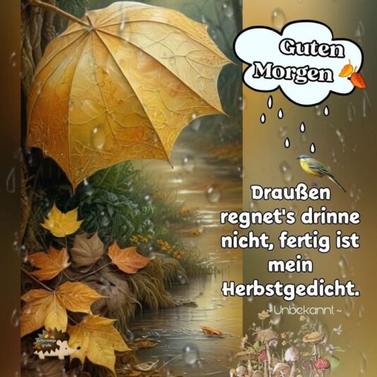 Herbstgedicht guten Morgen