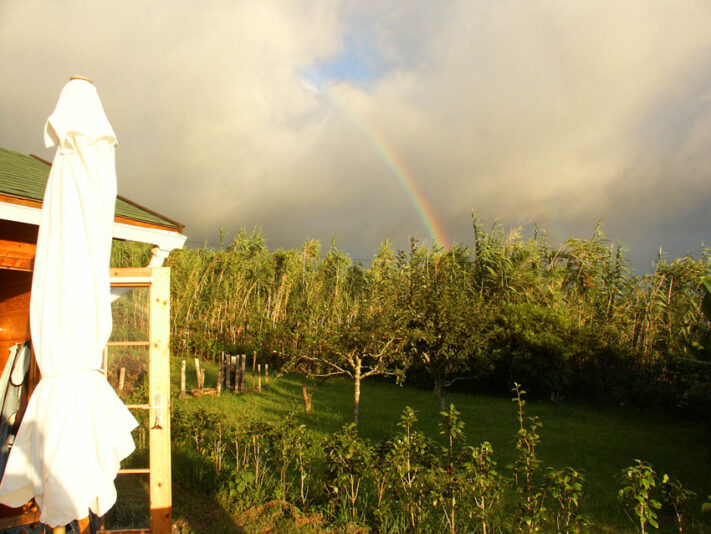 Abschied mit Regenbogen