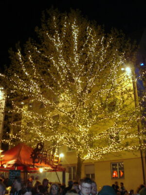 "Blaue Nacht" in der Stadt.