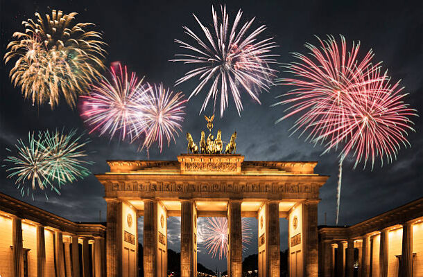 New year on the Brandeburg Tor in Berlin