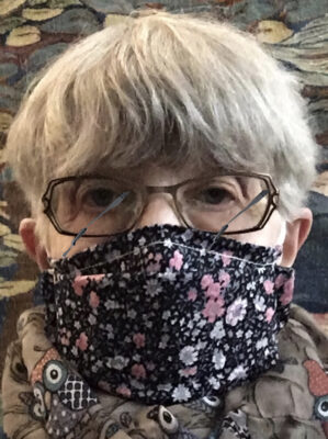 Maske mit Scheibenwischern