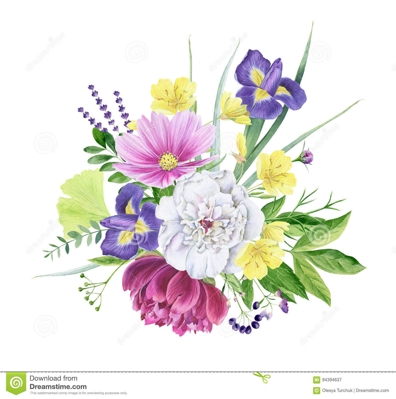 beautiful-watercolor-floral-clipart-isolated-hand-painted-watercolour-bouquet-arrangement-white-pink-yellow-peonies-94394637