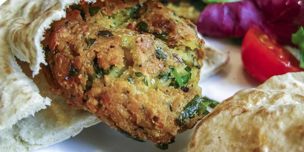 Bratlinge aus Erbsenmehl