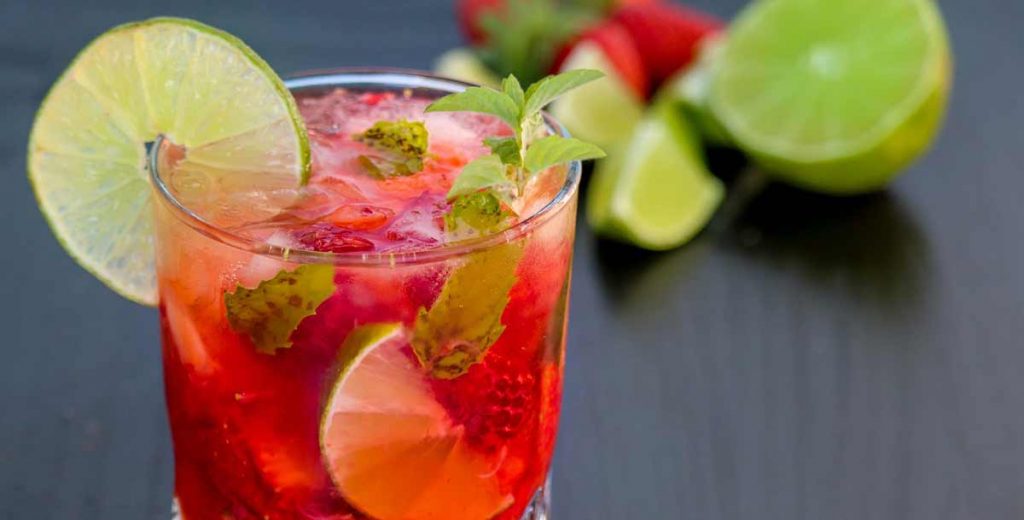Erdbeer-Limetten-Mocktail