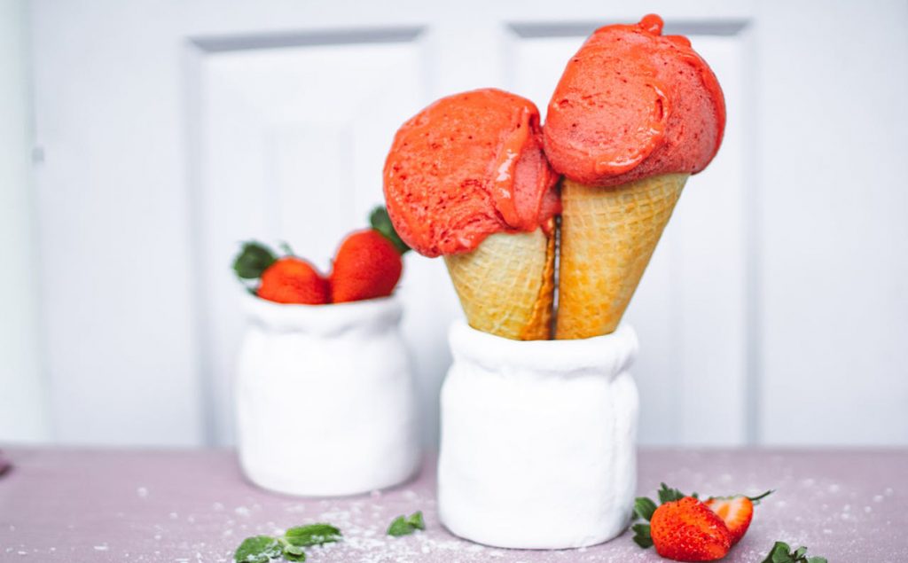 Erdbeereis