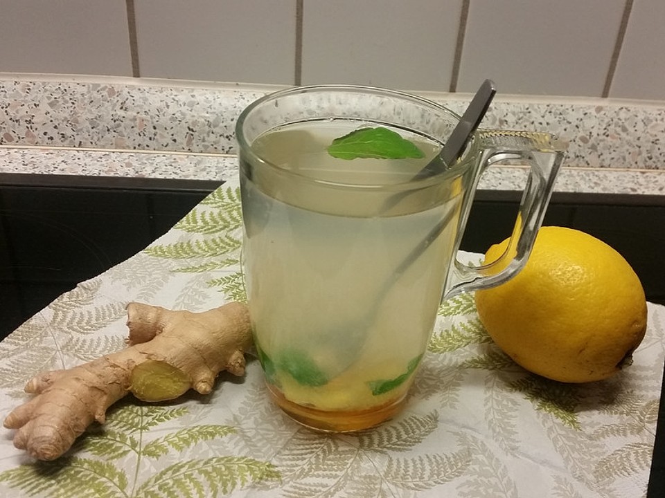 frischer-minz-ingwer-tee