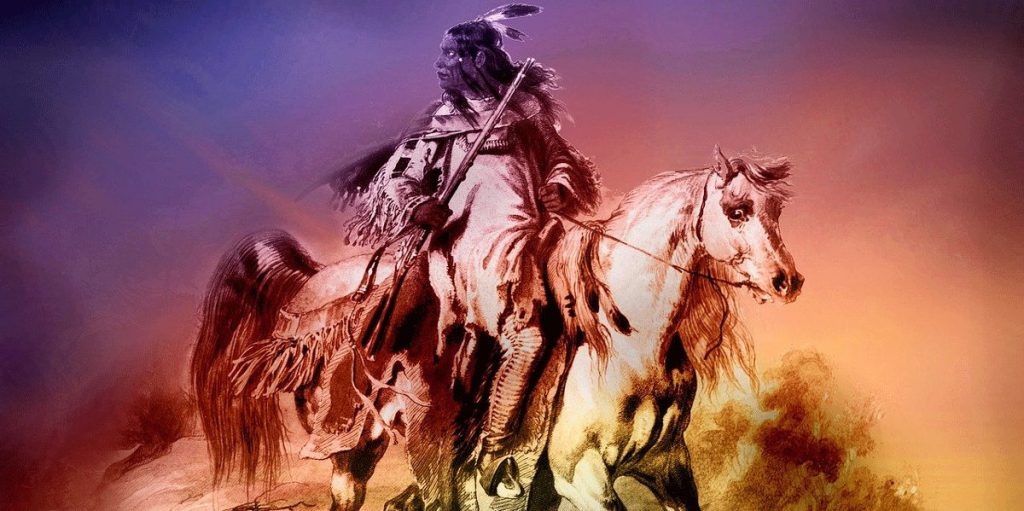 Indianer auf einem Pferd