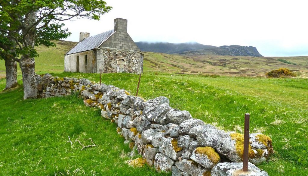 Irischer Segen in Landschaft