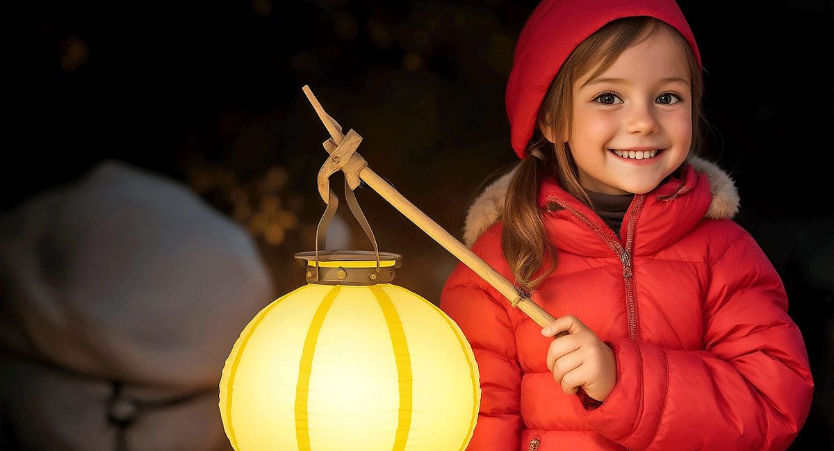Kind mit Laterne