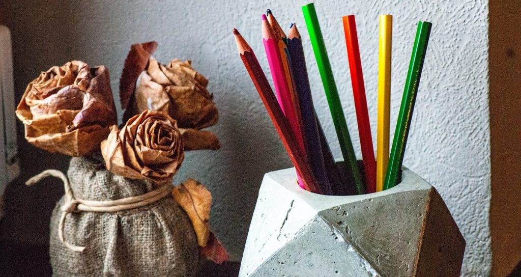 Getrocknete Rosen als Deko