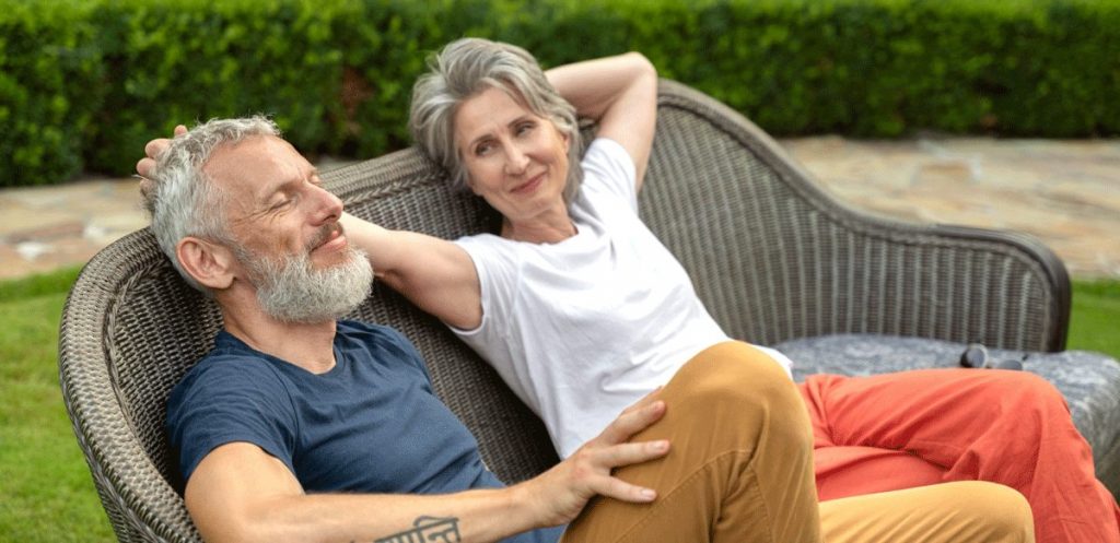 Entspannte Senioren