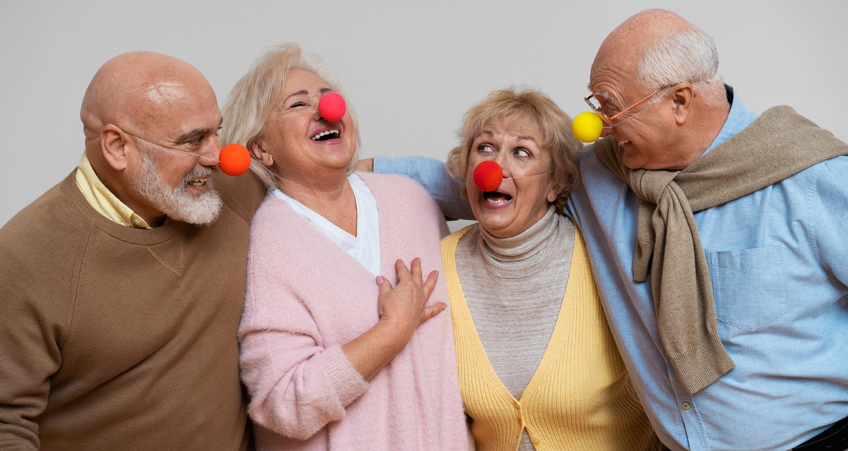 Lachende Senioren