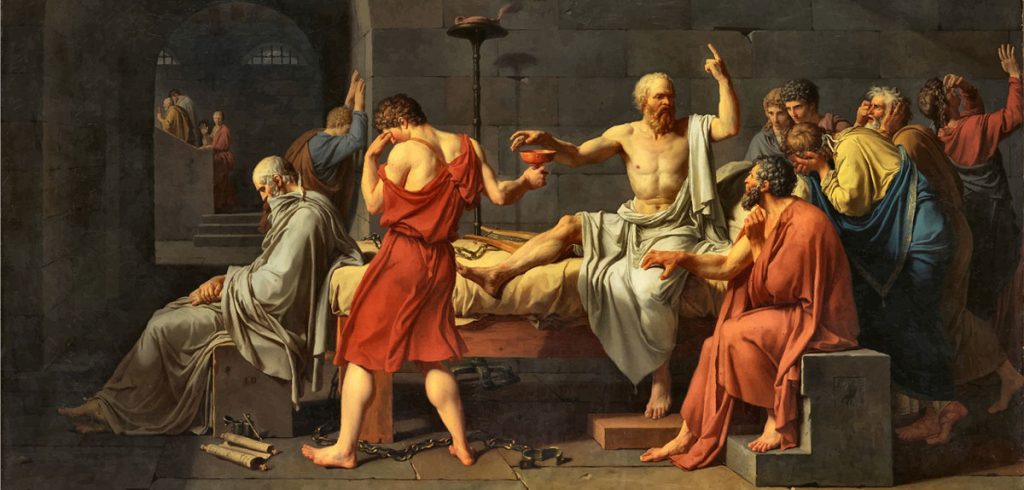 Gemälde zeigt den Tod von Soktrates