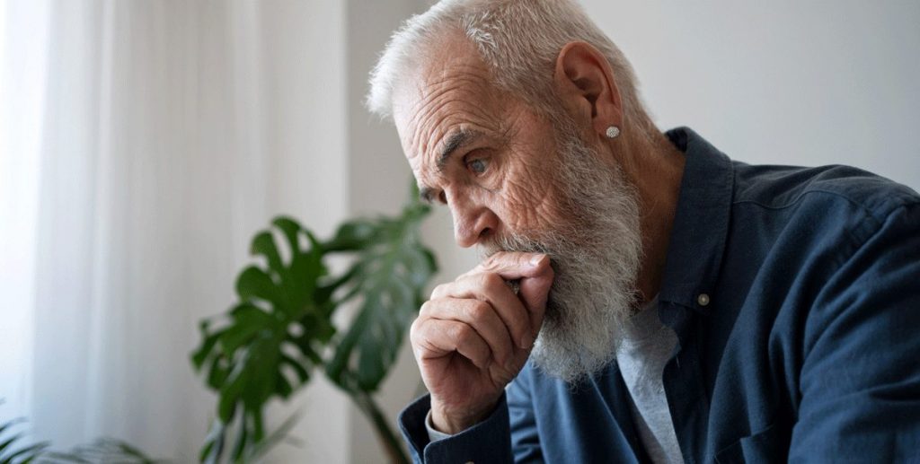 Trauernder älterer Mann