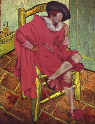 van Gogh Stuhl mit vornehmem Mann