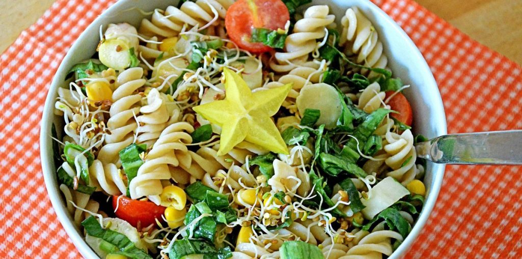 Vegetarischer Nudelsalat
