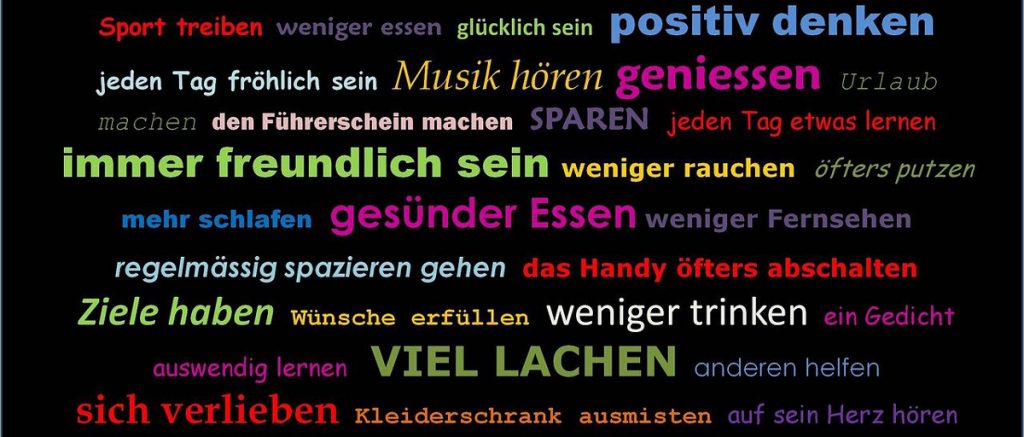 Vorsätze zum Jahreswechsel 